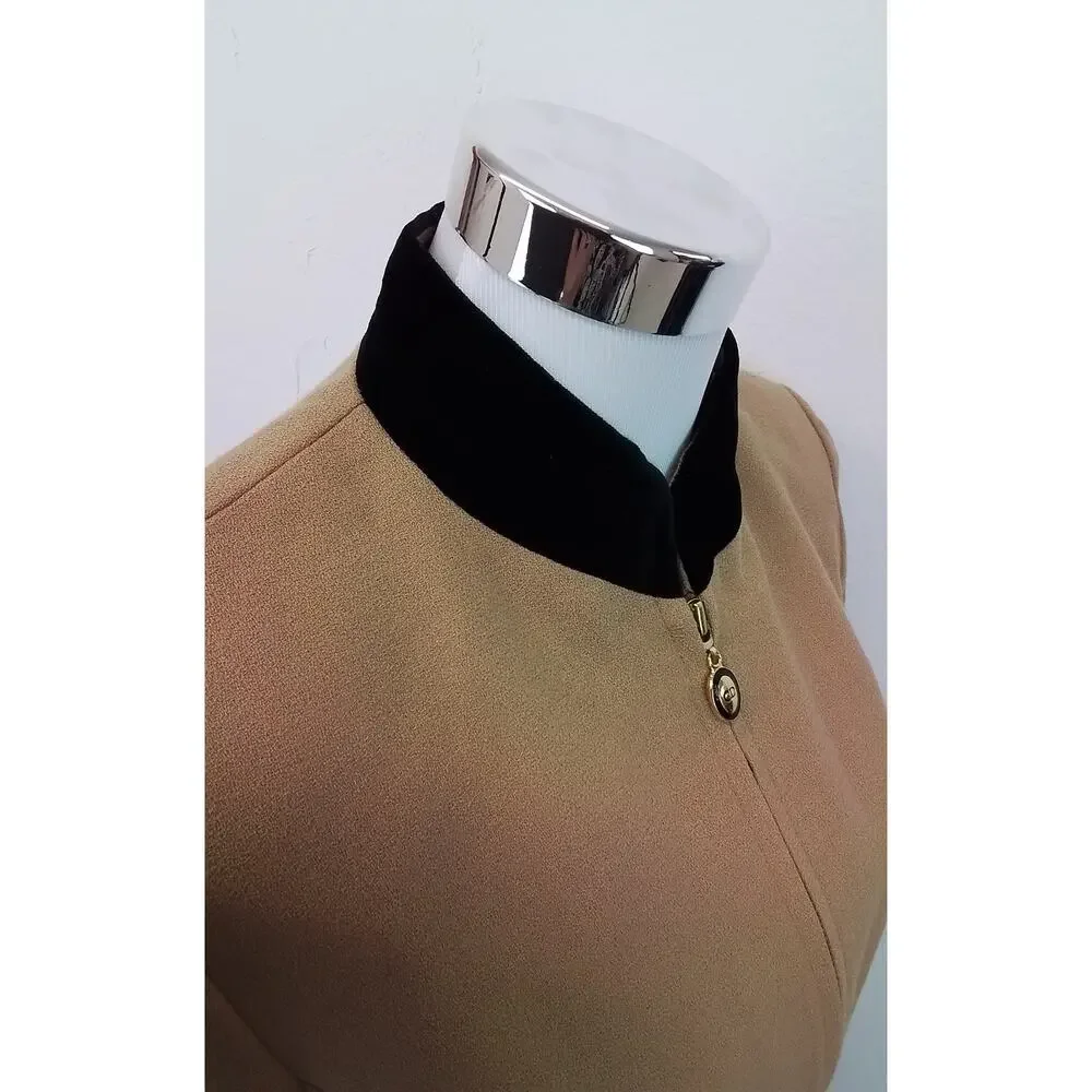 Christian Dior Skirt Suit Set Women's 4 Brown/Black Velvet Jacket + Skirt #J3401